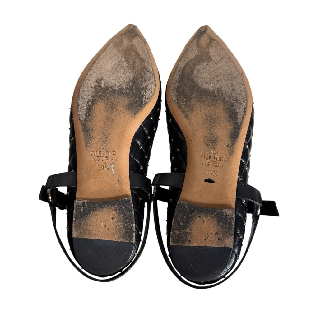 Valentino Garavani Studded Mary Jane Cap Toe Ballet Flats size 39.5 - Picture 11 of 12